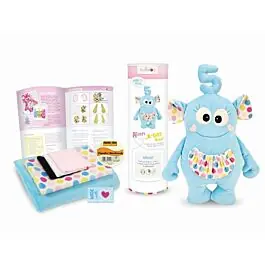 Uitverkoop Kullaloo Naaiset alien \\"B-Day Bibs turkoois om je eigen knuffel te maken.