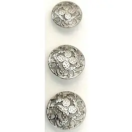 Zilverkleurige metalen ronde sierknoop Finale Uitverkoop