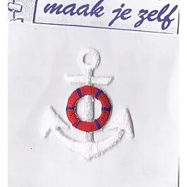 Wit ankertje met rode boei Exclusieve Aanbieding