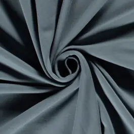 Sweat/french terry aangeruwd uni staalblauw Korting