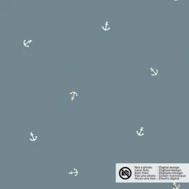 Tijdelijk Beschikbaar Katoen tricot ankertjes indigo