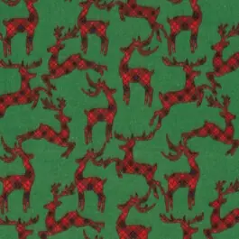 Veilige Betaling Flanel kerst herten groen