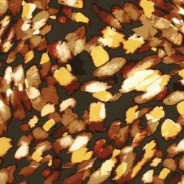 Viscose nylon crêpe abstract kaki groen Actieprijs