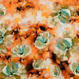 Viscose jersey digitaaldruk bloemen multicolor Beperkte Voorraad