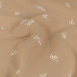 Alleen Vandaag Katoen tricot bladeren nude