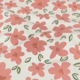 Sweat/french terry bloemen offwhite Betrouwbaar