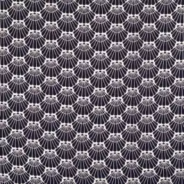 Viscose poplin schelpen marine Hete Deal