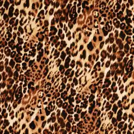 Viscose satijn dierenhuid bruin Speciale Aanbieding