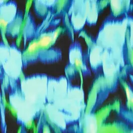 Viscose satijn digitaaldruk tie-dye bloemen blauw Koop Online