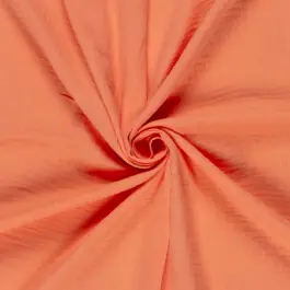 Katoenen mousseline uni koraal Snelle Levering