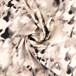 Viscose twill pied-de-poule grijs Speciale Aanbieding