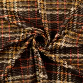 Viscose geweven garengeverfd ruiten mosterd Betrouwbaar