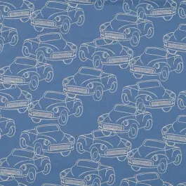 Sweat/french terry aangeruwd voertuigen jeansblauw Seizoensaanbieding