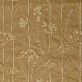 Actieprijs Voile met geborduurde bloemen bruin