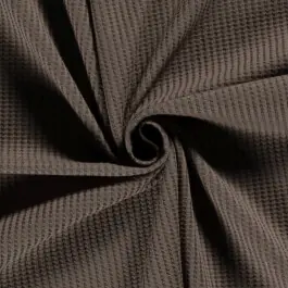 Wafeljersey effen taupe grijs Betaalbaar
