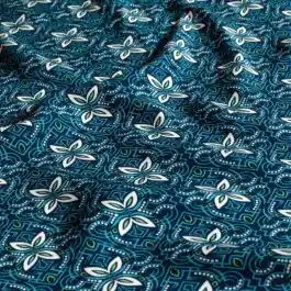 Viscose poplin abstract marine Bestseller