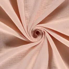 Katoenen mousseline uni lichtzalm Beperkt Aanbod