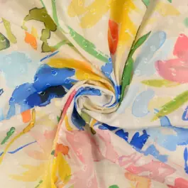 Veilige Betaling Katoen voile scherli digitaaldruk abstract multicolor