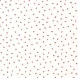 Uitverkoop Katoen tricot bloemen wit