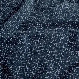 Viscose poplin abstract marine Laatste Kans