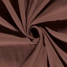 Katoenen mousseline uni brick Express Levering