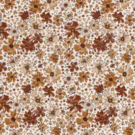 Sweat/french terry digitaaldruk bloemen offwhite Weekendaanbieding