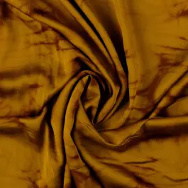 Viscose satijn digitaaldruk batik mosterd Betaalbaar