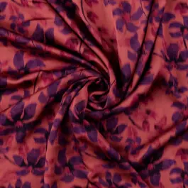 Tijdelijk Beschikbaar Viscose satijn digitaaldruk bloemen rood