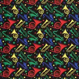 Weekendaanbieding Burlington texturé muziekinstrumenten zwart