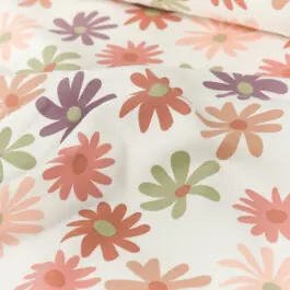 Sweat/french terry bloemen offwhite Direct Beschikbaar