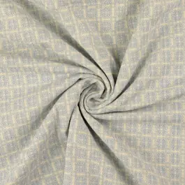 Beperkt Aanbod Seersucker geometrisch blauw