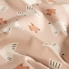 Veilige Betaling Katoen poplin vogels oudroze