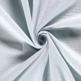 Katoenen mousseline uni lichtblauw Exclusieve Aanbieding