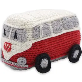 Haakpakket retro busje rood - amigurumi diy kit Gecertificeerd