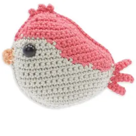 Haakpakket vogeltje rood - amigurumi diy kit Direct Verzonden