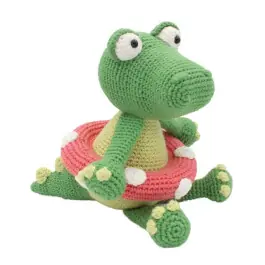 Haakpakket klaas krokodil - amigurumi diy kit Tijdelijk Beschikbaar
