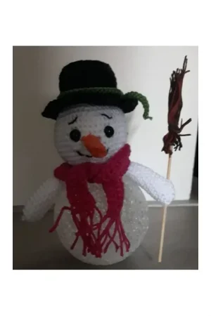 Beperkt Aanbod haakpatroon sneeuwpop en led bol wit