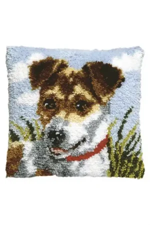 013.307 Voorbedrukt knoopkussenpakket Jack Russel 40 x 40 cm - Bestseller