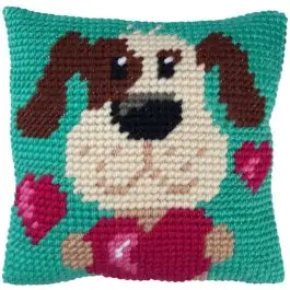 Tijdelijk Beschikbaar With All My Heart kussen voorbedrukt borduurpakket nw-lh03-003 STITCHCOMPANY