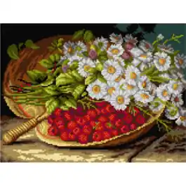 Zomer stilleven kruissteek bedrukt borduur gobelin 30x40cm van ORCHIDEA 089.3000J Shop Nu