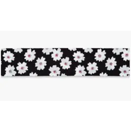 25mm zwart\\/witte bloemen biaisband van UNION KNOPF 5514 025 0080 Express Levering