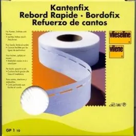 40 mm Kantenfix band wit met stanslijn van VLIESELINE 025.235030 Speciale Aanbieding