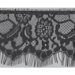 80mm breed zwart kanten band met wimpers 295cm van VERACHTERT PN-0168028 Rechtstreeks Van De Fabrikant