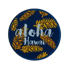 Direct Verzonden Applicatie zomermotief Aloha Hawaï 50mm opstrijkbaar van UNION KNOPF 6433