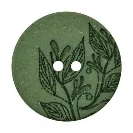 Bloemen hennep\\/polyester knoop donkergroen 2-gaats UNION KNOPF 0453766.0028 Koopje