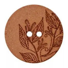 Bloemen hennep\\/polyester knoop lichtbruin 2-gaats UNION KNOPF 0453766.0018 Koop Vandaag