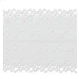 Breed kanten band wit 110mm van UNION KNOPF 7002 Merkproduct