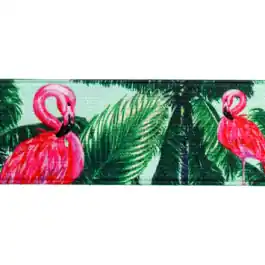 Elastiek flamingo en palmen 33mm van UNION KNOPF 7423 Aanbieding