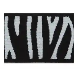 Elastiek met zebraprint 40 mm zwart UNION KNOPF 5419 Exclusieve Aanbieding