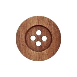 Actieprijs Houtlook knoop met randje van UNION KNOPF 453079